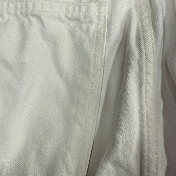 Agolde Women's 90s Crop Mid Rise Loose Fit Jean Button Fly Size 29 White - Picture 4 of 6